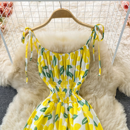 VAKKV Cute A Line Floral Dress Fashion Dress P302
