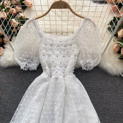 VAKKV Cute Lace Short Dress Fashion Dress P312