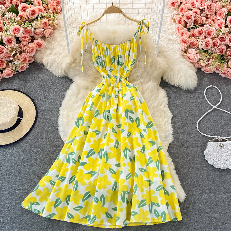 VAKKV Cute A Line Floral Dress Fashion Dress P302