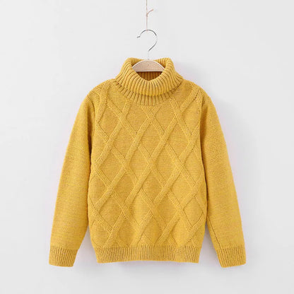 Boys Turtleneck Sweater Knitwear Winter Warm Turtle Neck Children Long Sleeve Cardigan Bebe Knitted Sweaters School Uniform 201128