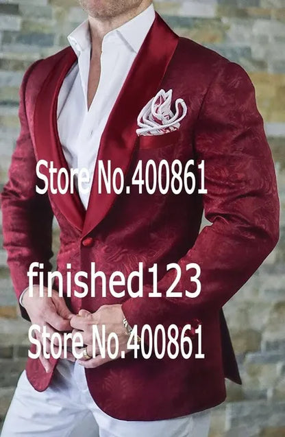 High Quality Two Buttons Pink Groom Tuxedos Groomsmen Notch Lapel Best Man Blazer Mens Wedding Suits (Jacket+Pants+Tie) D:38