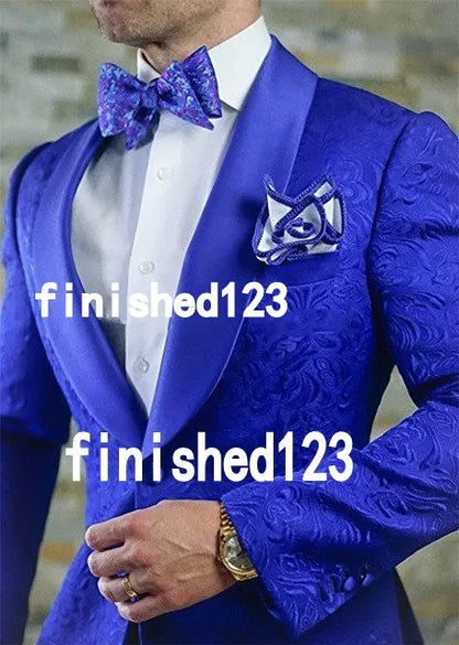 High Quality Two Buttons Pink Groom Tuxedos Groomsmen Notch Lapel Best Man Blazer Mens Wedding Suits (Jacket+Pants+Tie) D:38