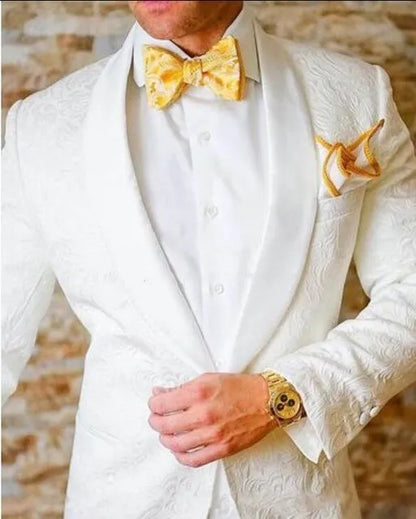 High Quality Two Buttons Pink Groom Tuxedos Groomsmen Notch Lapel Best Man Blazer Mens Wedding Suits (Jacket+Pants+Tie) D:38