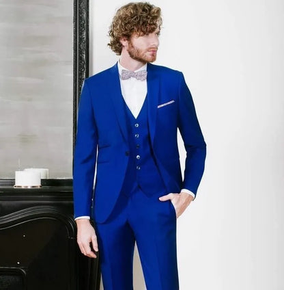 Brand New lavender Groom Tuxedos With Black Peak Lapel Groomsman Wedding 3 Piece Suit Popular Men Business Jacket Blazer(Jacket+Pants+Tie+Vest) 69