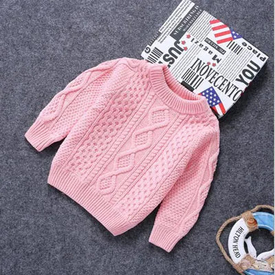 children Winter Clothes Warm baby boys Girls sweater for 2 4 6 8 10 Years Cashmere Pullovers plush inside Knitted Loose jacket