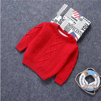 children Winter Clothes Warm baby boys Girls sweater for 2 4 6 8 10 Years Cashmere Pullovers plush inside Knitted Loose jacket